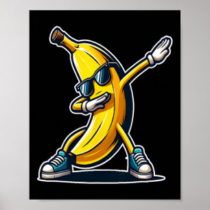 Niedliches Banana Dabbing Shirt Funny Kids Print Poster