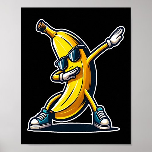 Niedliches Banana Dabbing Shirt Funny Kids Print Poster (Vorne)