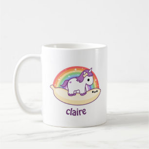 Niedliches Banana Unicorn Kaffeetasse
