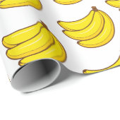 Niedliches Bananen-Muster Geschenkpapier (Rolleneckpunkt)