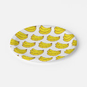 Niedliches Bananen-Muster Pappteller (Schrägansicht)