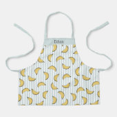 Niedliches Bananenblau und weiße Streifen Schürze (Vorderseite)