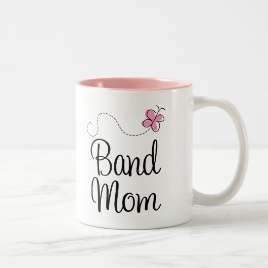 Niedliches Band-Mama-Geschenk Zweifarbige Tasse (Rechts)