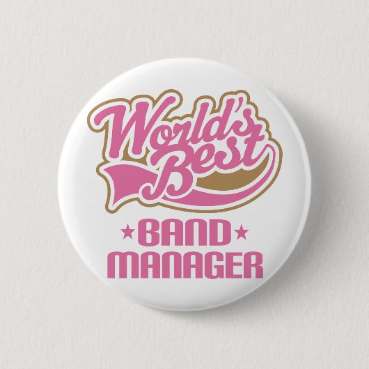 Niedliches Band-Manager-Geschenk Button (Vorderseite)