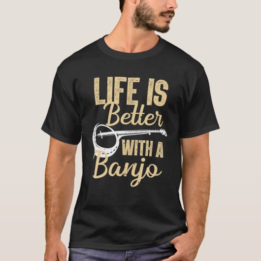 Niedliches Banjo für Männer - Bluegrass Country Mu T-Shirt (Vorderseite)