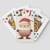 Niedliches Banner für die Santa Holding Spielkarten (Rückseite)