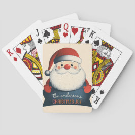 Niedliches Banner für die Santa Holding Spielkarten