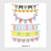 Niedliches Bannerheftpaket Aufkleber (Blatt)