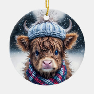 Niedliches Banyard Kuhtier Rustikales Landhaus Keramik Ornament