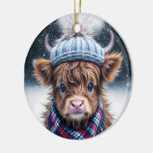 Niedliches Banyard Kuhtier Rustikales Landhaus Keramik Ornament (Links)