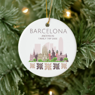 Niedliches Barcelona Spanien Keramik Ornament