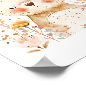 Niedliches Bären Kinderzimmer Freunde Liebe Blume Poster (Ecke)