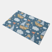 Niedliches Bärenboot Fußmatte (Schrägansicht)