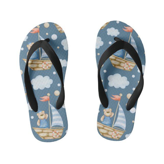 Niedliches Bärenboot Kinderbadesandalen (Fußbett)