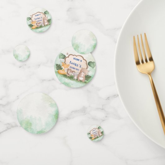 Niedliches Bäreneichhörnchen Tropischer Dschungel  Konfetti (Gruppe)