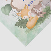 Niedliches Bäreneichhörnchen Tropischer Dschungel Seidenpapier (Ausschnitt)