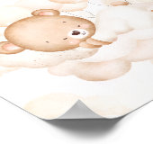 Niedliches Bärengeschlecht - Neutrale Babydusche - Poster (Ecke)