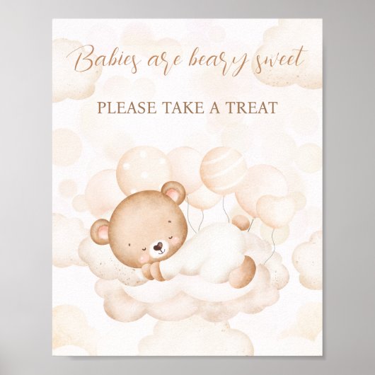 Niedliches Bärengeschlecht - Neutrale Babydusche - Poster (Vorne)