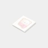 Niedliches Bärengesicht in einem Roten Scarf Weihn Post-it Klebezettel (angewinkelt)