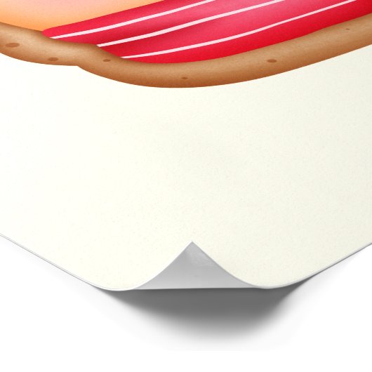 Niedliches Bärengesicht in einem Roten Scarf Weihn Poster (Ecke)