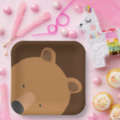 Niedliches Bärengesicht Pappteller (Party)