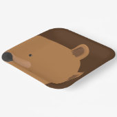 Niedliches Bärengesicht Pappteller (Gewinkelt)