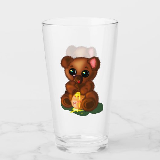 Niedliches Bärenglas Glas (Vorderseite)