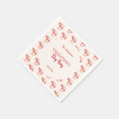 Niedliches Bärenherz Valentinstag Party Serviette (Ecke)