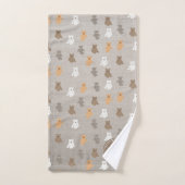 Niedliches Bärenmuster Anfangsmonogramm Badhandtuch Set (Handtuch)
