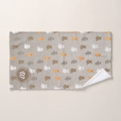 Niedliches Bärenmuster Anfangsmonogramm Badhandtuch Set (Handtuch)