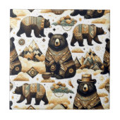 Niedliches Bärenmuster Fliese (Vorderseite)