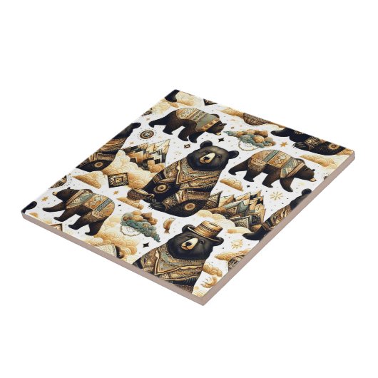 Niedliches Bärenmuster Fliese (Seite)