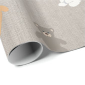 Niedliches Bärenmuster Geschenkpapier (Rolleneckpunkt)