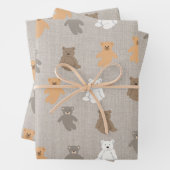 Niedliches Bärenmuster Geschenkpapier Set (Beispiel)