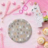 Niedliches Bärenmuster Pappteller (Party)