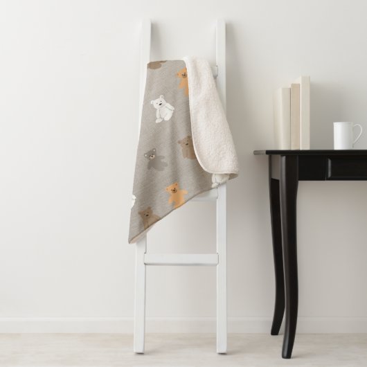 Niedliches Bärenmuster Sherpadecke (Beispiel)