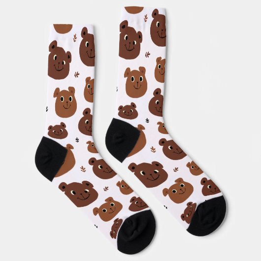 Niedliches Bärenmuster Socken (Rechts)