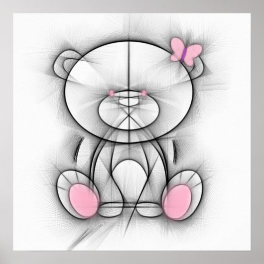 Niedliches Bärenposter. Poster (Vorne)