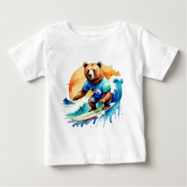 Niedliches Bärensurfen Baby T-shirt