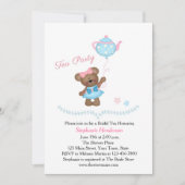 Niedliches Bärenteer-Party Einladung (Vorderseite)