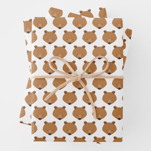 Niedliches Bärentier Geschenkpapier Set (Beispiel)
