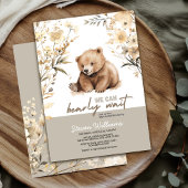 Niedliches Bärenwasser-Farbjunge Babydusche Einladung