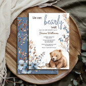 Niedliches Bärenwasser-Farbjunge Babydusche Einladung