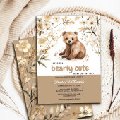 Niedliches Bärenwasser-Farbjunge Babydusche Einladung