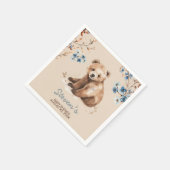 Niedliches Bärenwasser-Farbjunge Babydusche Serviette (Ecke)