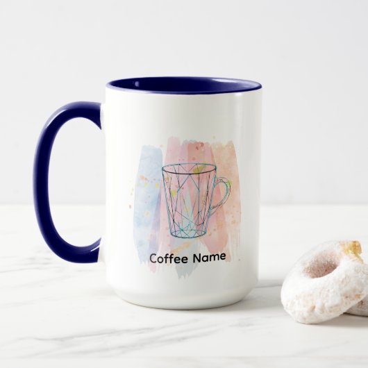 Niedliches Barista Obsessive Kaffeehaus Tasse (Mit Donut)