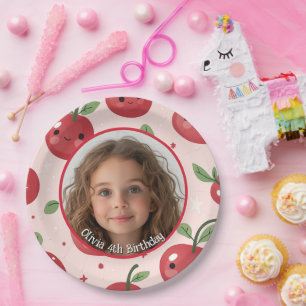 Niedliches Barry Custom Foto und Name Paper Plate Pappteller