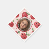 Niedliches Barry Custom Foto und Name Paper Plate Serviette (Ecke)