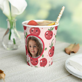 Niedliches Barry Custom-Foto und Namenspapier Pappbecher