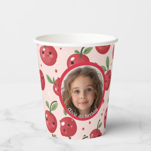 Niedliches Barry Custom-Foto und Namenspapier Pappbecher (Rückseite)